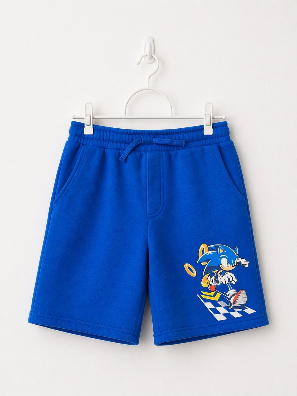 Boys SONIC the Hedgehog Graphic Fleece Shorts XL 14/16 Drawstring Shorts